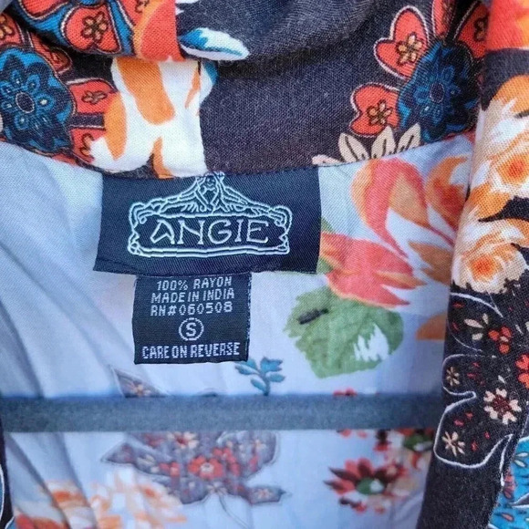 Angie Kimono BOHO Open Front Cardigan Women's Size Small Lightweight - Picture 3 of 6